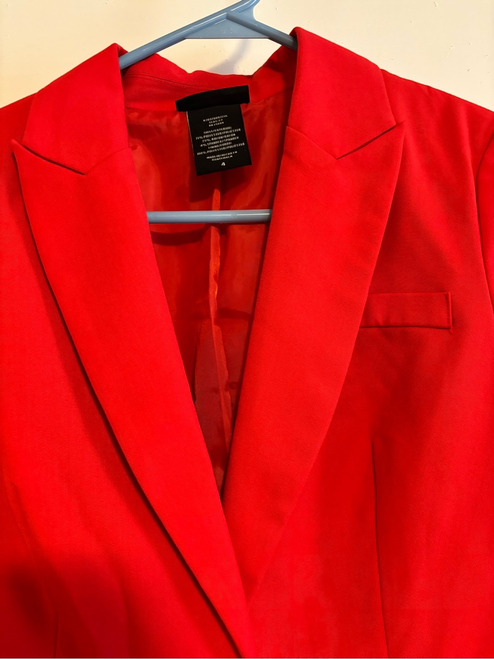 Metaphor Bright Red Women's Tailored Blazer - Picture 5 of 7